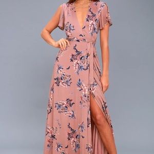 Lulus maxi wrap dress